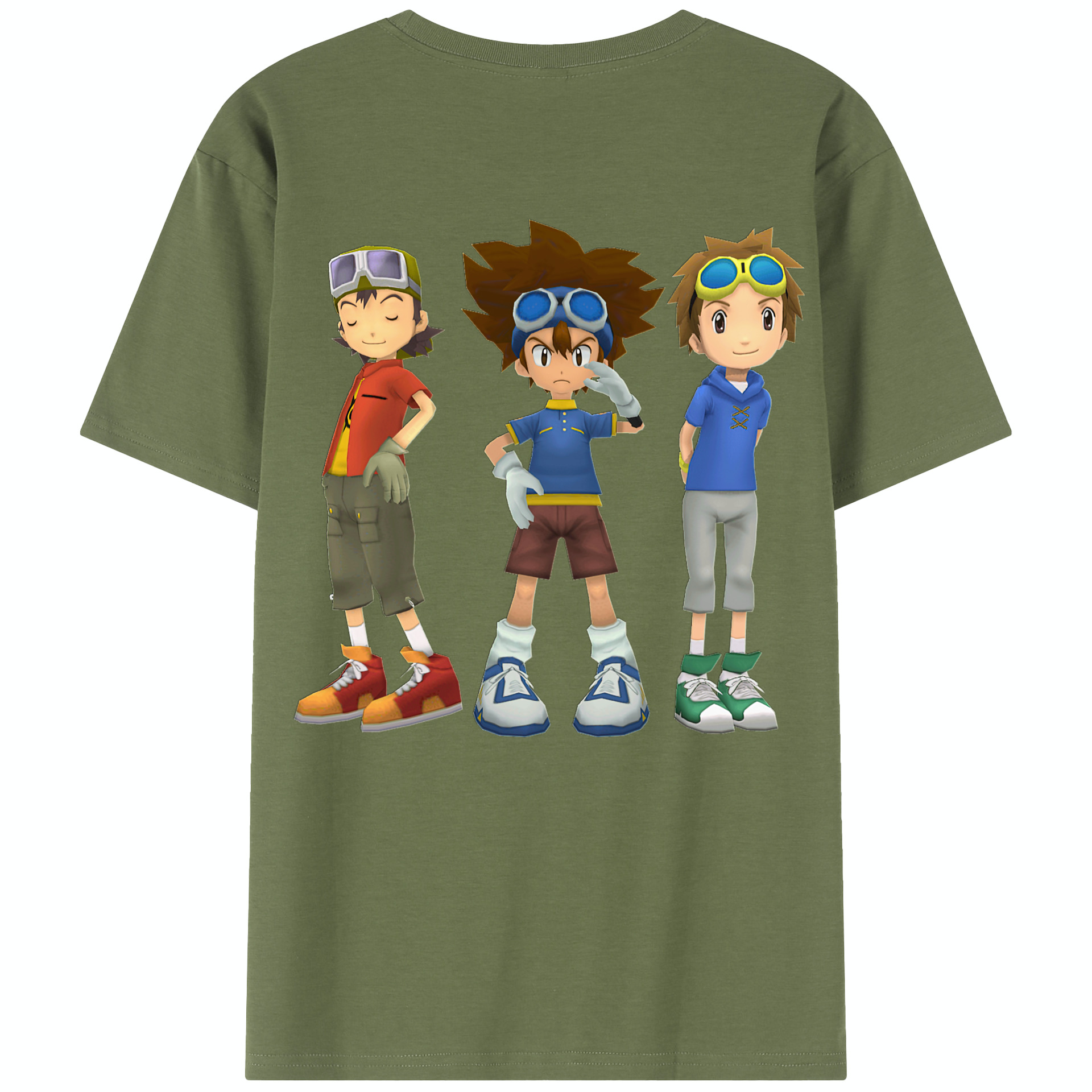 （画像用） Digimon デジタルモンスター/デジモン 綿100％半袖Tシャツ（背面プリント）